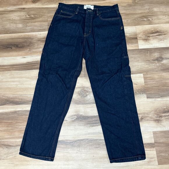 BDG Men's Straight Jeans - Dark Blue - Picture 3 of 10